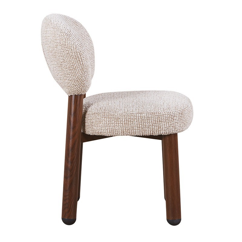 Chaise design Japandi beige clair – Assise à ressorts ensachés
