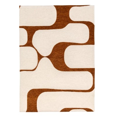 Tapis abstrait Swing cognac