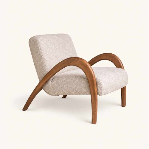 Fauteuil lounge Maurice beige