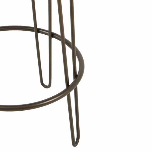 Tabouret de bar ALICE vert-gris, beige et bronze – H73 cm