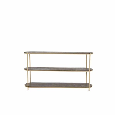 Console QIO 160 cm bois brun et beige mat 2