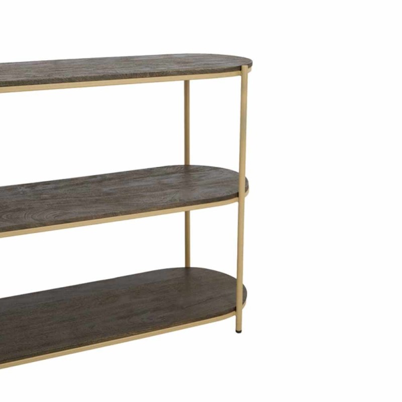 Console QIO 160 cm bois brun et beige mat