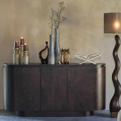 Console RYMA 160 cm brun chocolat
