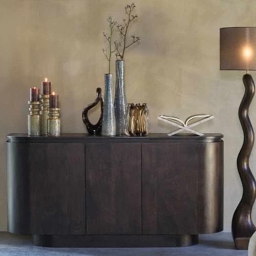 Console RYMA 160 cm brun chocolat