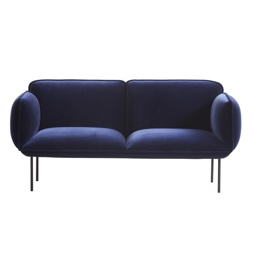 Canapé 2 places Nakki en velours tissu Kvadrat Harald 3 Woud