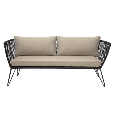 Mundo rope sofa black & taupe Bloomingville