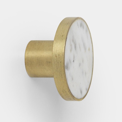 Patère Stone marbre blanc L Ferm Living