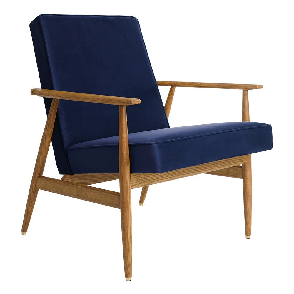 Fox fauteuil indigo fluweel 366 Concept