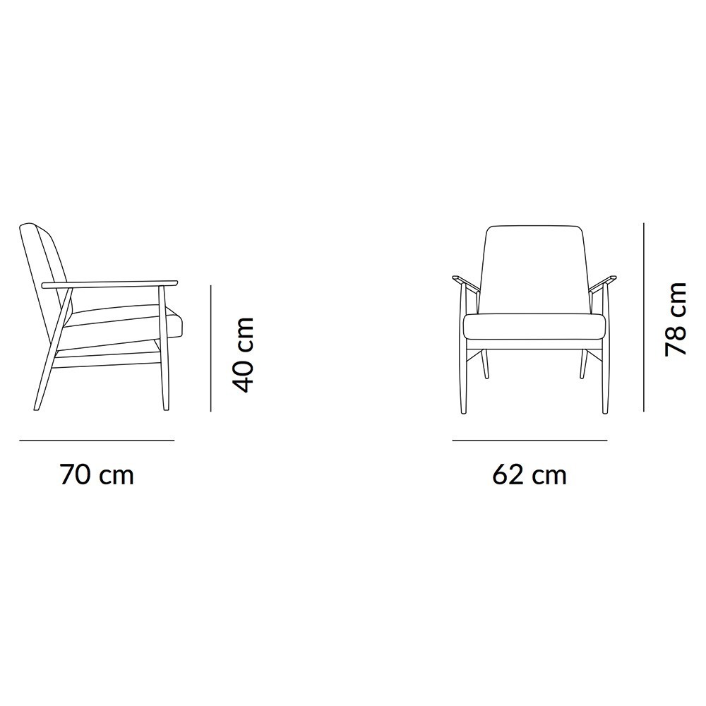 Fox fauteuil indigo fluweel 366 Concept