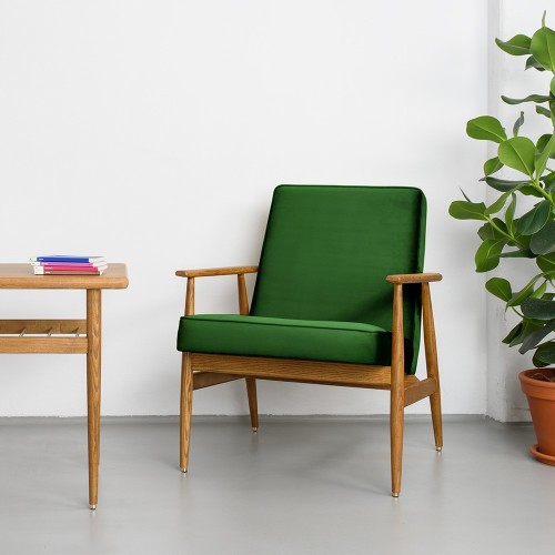 Fox Velvet loungestoel flessengroen 366 Concept