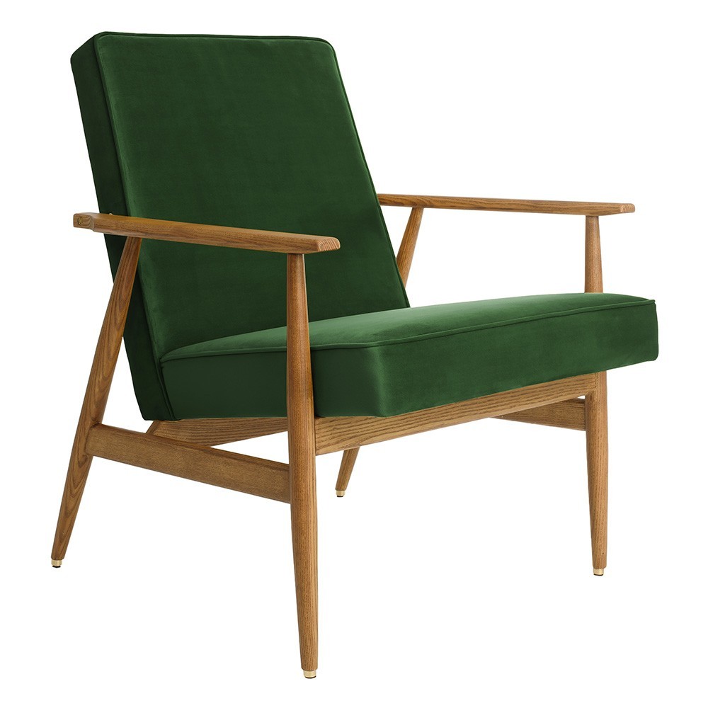 Chaise lounge Fox Velours vert bouteille 366 Concept