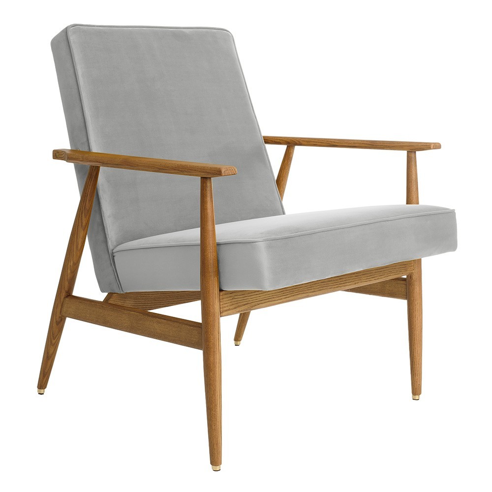 Fox Lounge Chair Grauer Samt 366 Concept