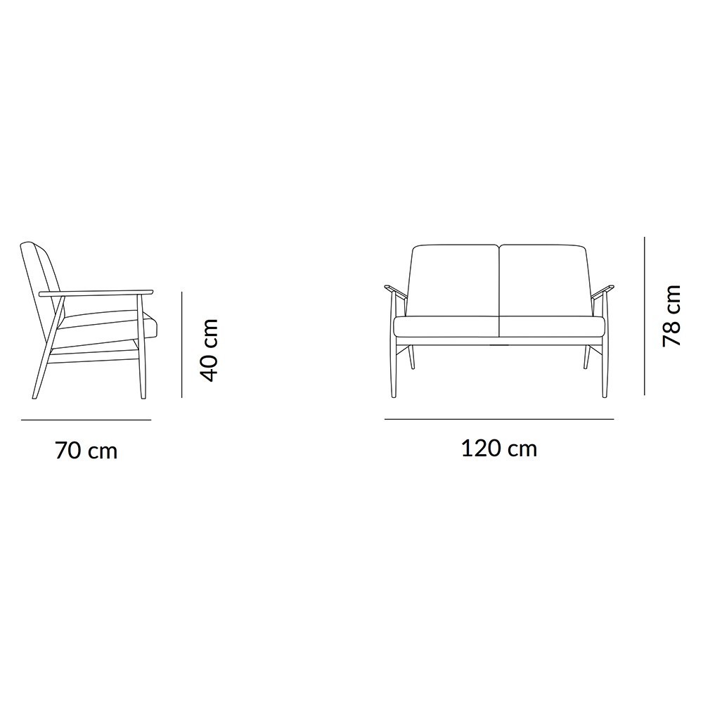 Fox sofa Velvet indigo 366 Concept