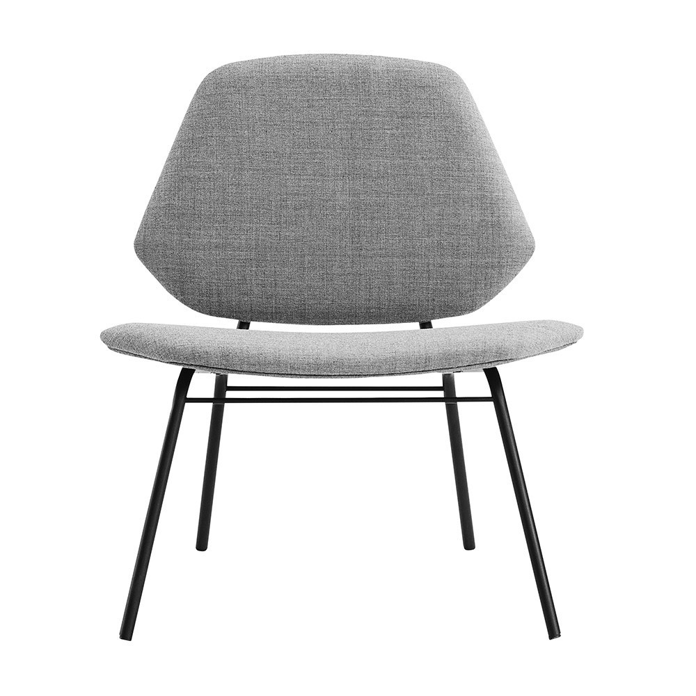 Lounge chair Lean grey Woud