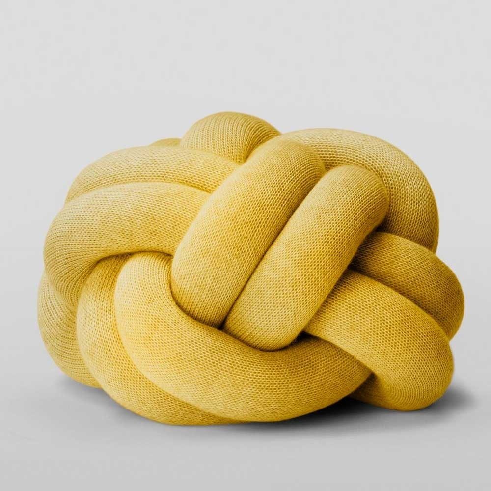 Knot yellow cushion Design House Stockholm