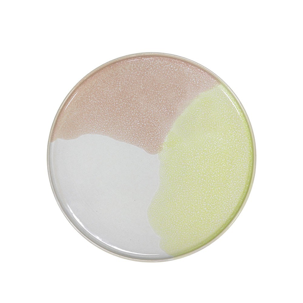 Gallery side plate Ø18,5cm pink & yellow HKliving