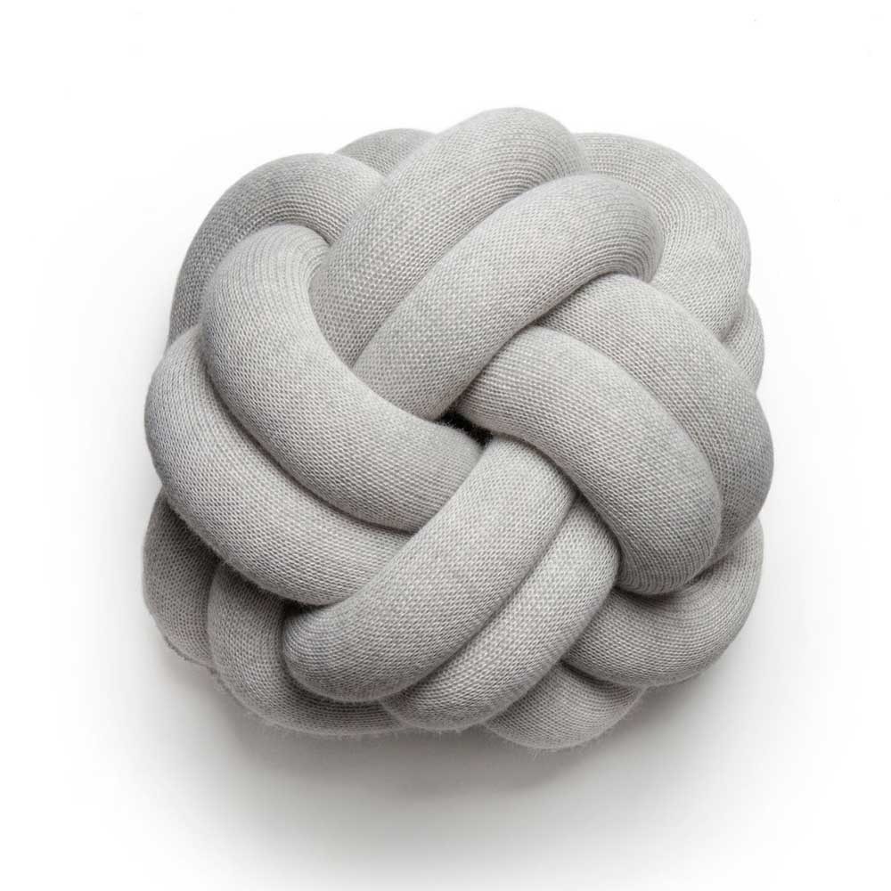 Knot light grey cushion Design House Stockholm