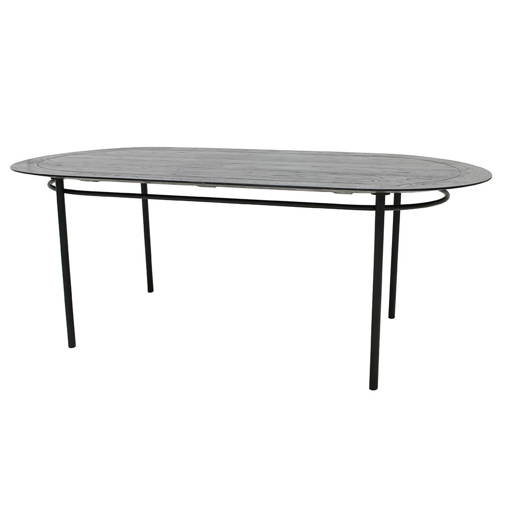 Oval dining table black HKliving