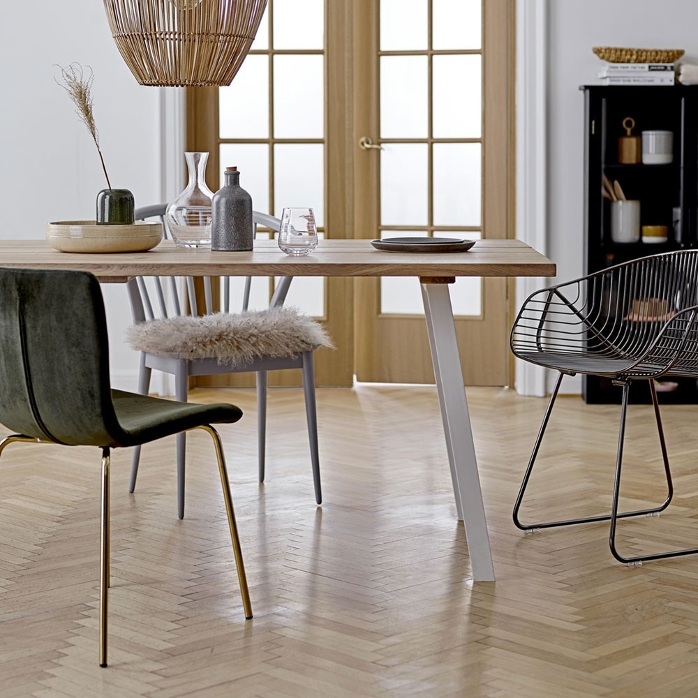 Velvet Green Chair Dining - Vida Living Hobbs Green Moss Wenge Leg