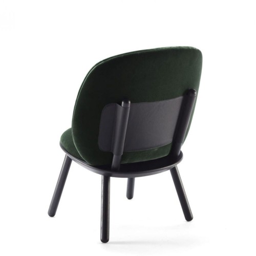 Naïve low chair bottle green velvet Emko