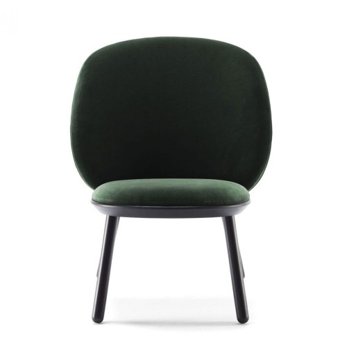 Naïve low chair bottle green velvet Emko