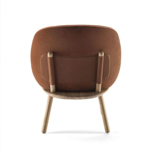 Chaise basse Naïve velours terracotta Emko