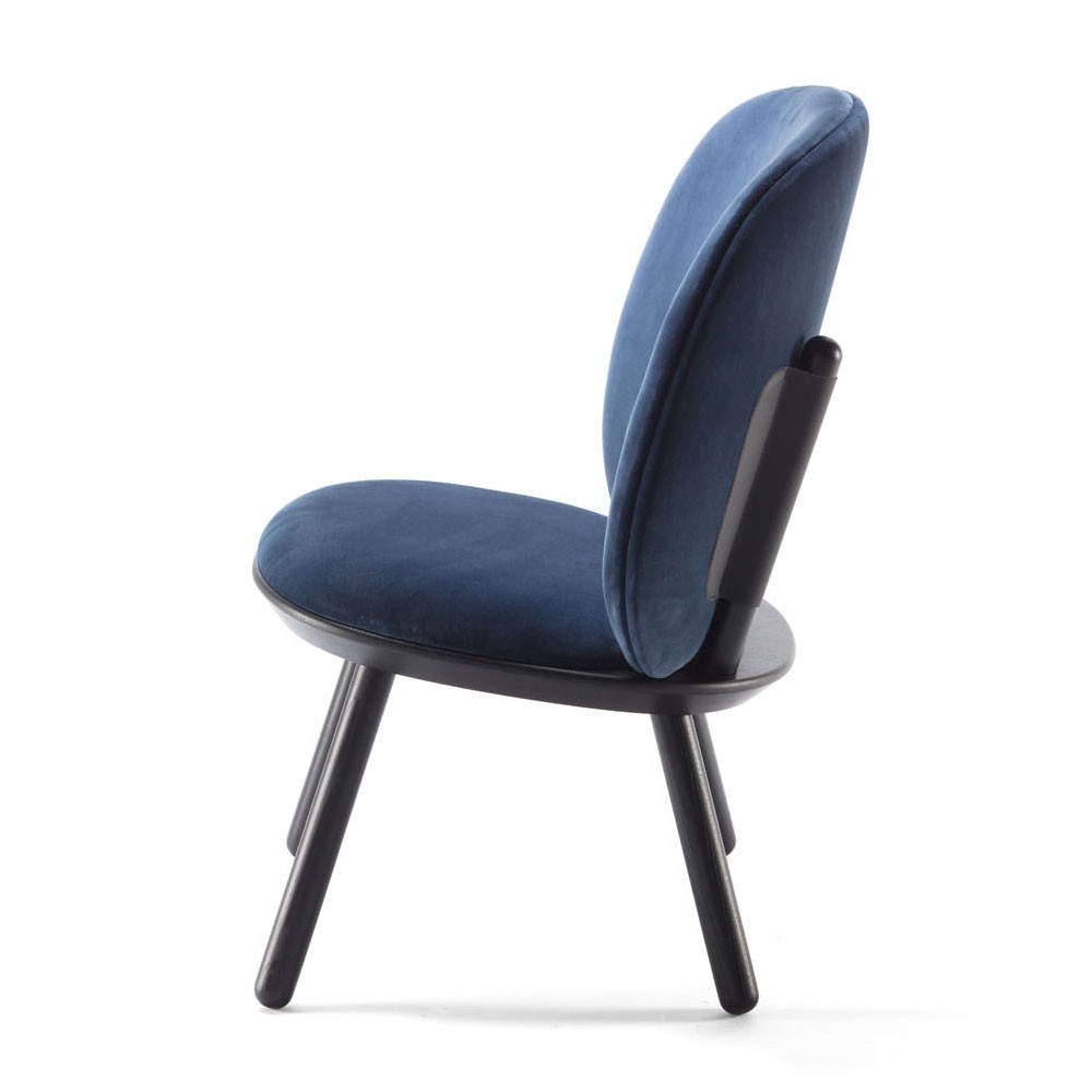 Naïve low chair royal blue velvet Emko