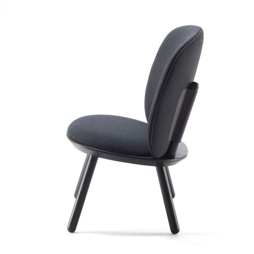 Sedia bassa naïve kvadrat nera Emko