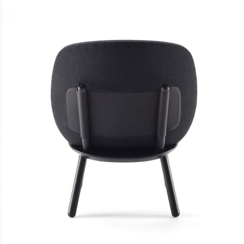 Naïve low chair black kvadrat Emko