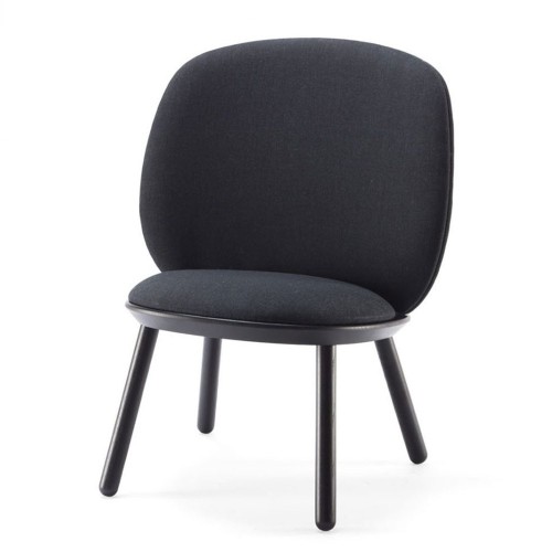 Silla baja naïve kvadrat negro Emko