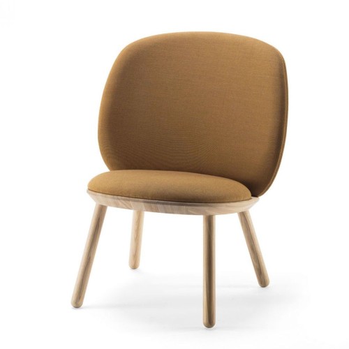 Naïeve lage stoel kvadrat geel Emko