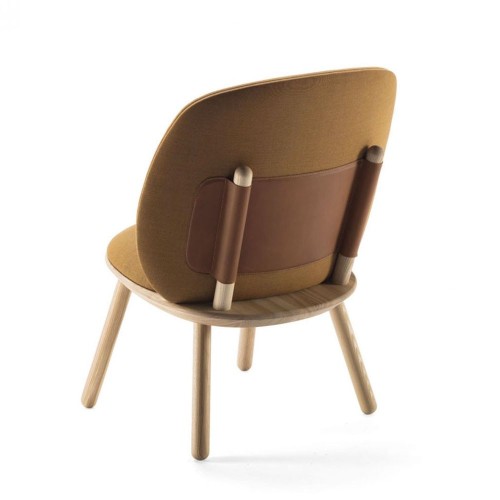 Naïeve lage stoel kvadrat geel Emko