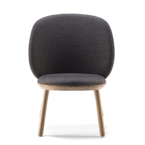 Silla baja naïve kvadrat gris Emko