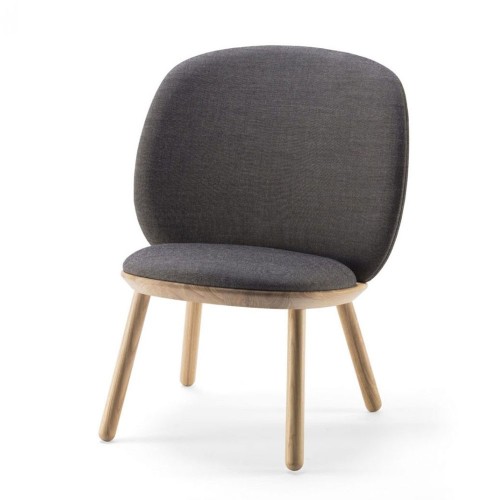 Silla baja naïve kvadrat gris Emko