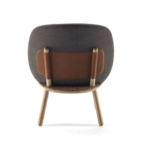 Sedia bassa naïve kvadrat grigia Emko