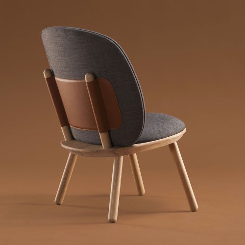 Naïve low chair grey kvadrat Emko