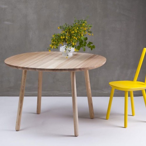 Tavolo da pranzo naïve frassino naturale Ø110cm Emko
