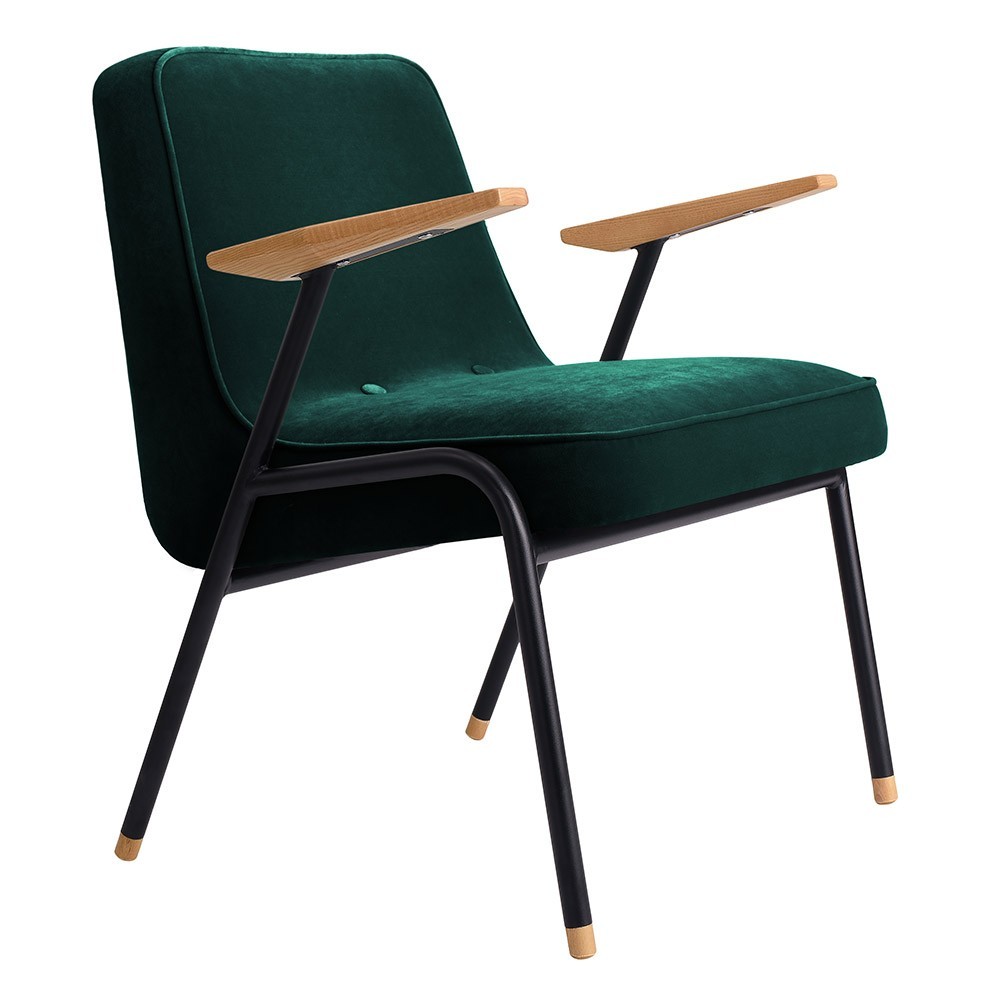 366 Metal Velvet fauteuil flessengroen 366 Concept