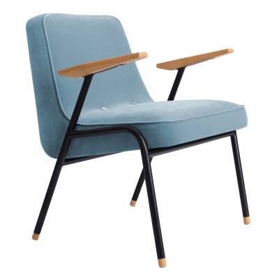 366 armchair Metal Velvet sky blue 366 Concept